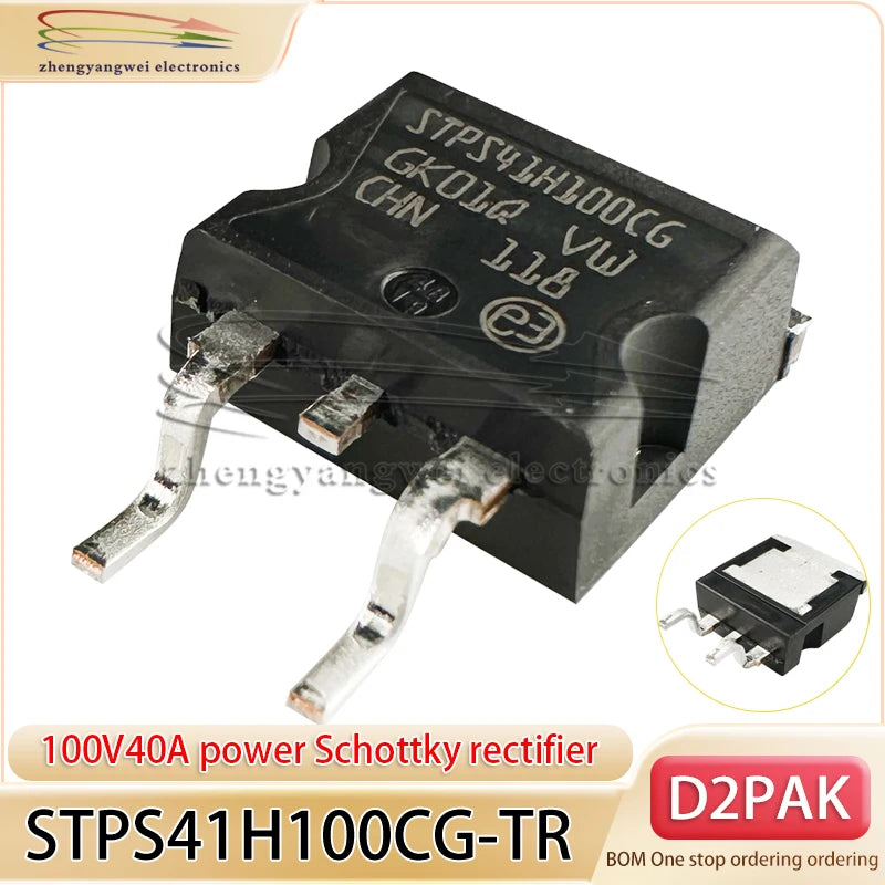STPS41H100CG-TR D2PAK 2PCS STPS41H100CG TO-263 100V40A Power Schottky Rectifier Schottky Diode