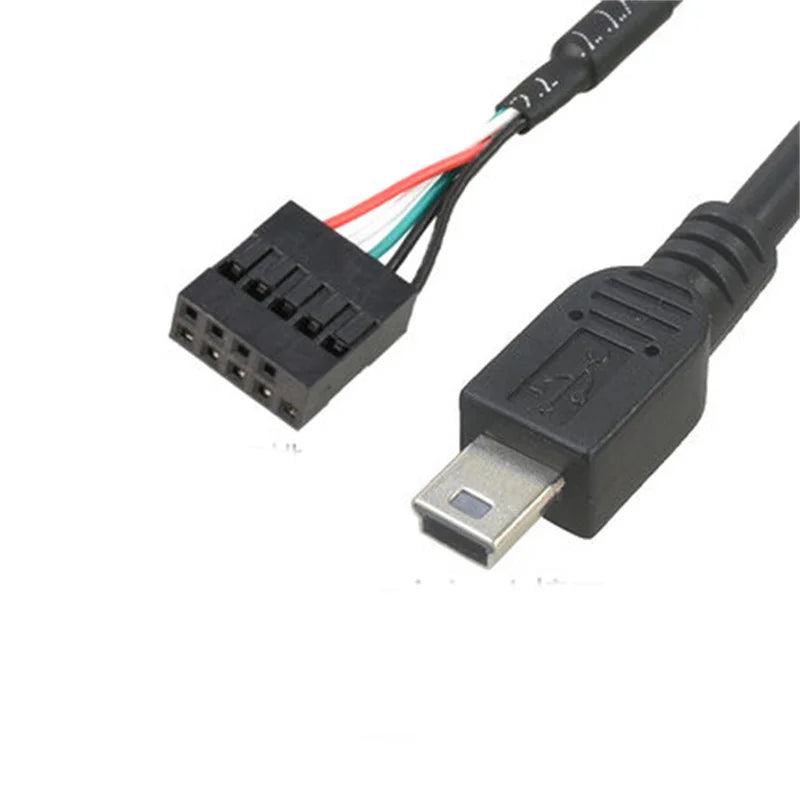 PC Computer motherboard 9P to Micro USB to DuPont 2.54mm 5Pin DuPont USB to Micro USB data Cord Aluminum foil + woven mesh cable