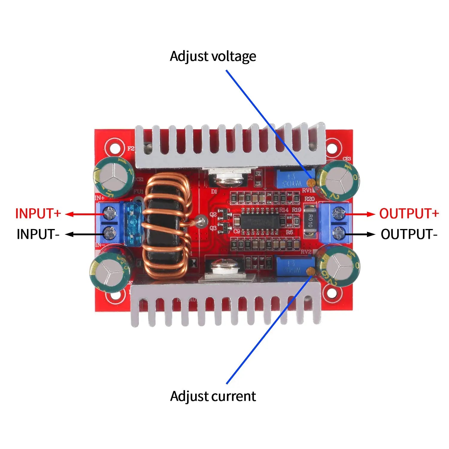 400W DC-DC Constant Current Boost Converter Step-up Power Module LED Driver 8.5-50V to 10-60V Boost Power Converter for Electric