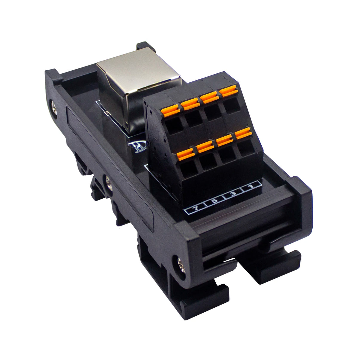 Quick Wiring  Din Rail Mounting Splitter Adapter RJ45 Female To Spring Termianl Block Module RJ45  Breakout Board
