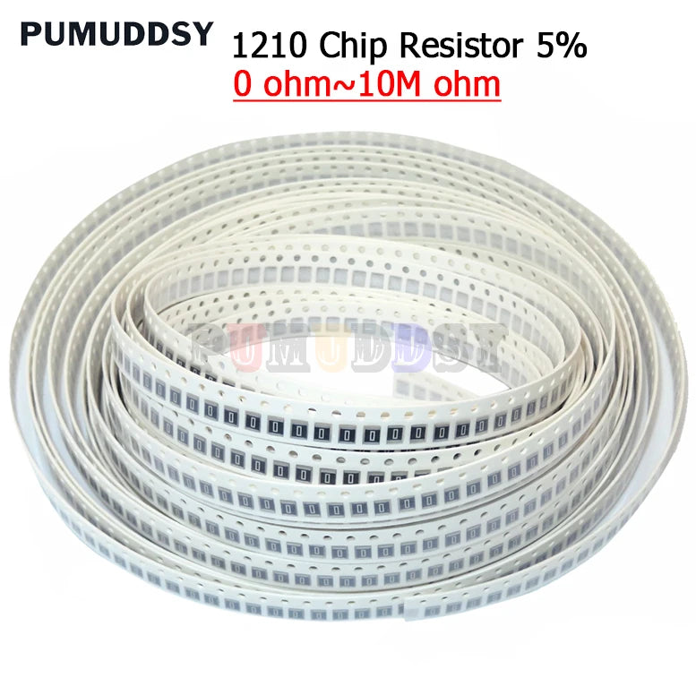 100PCS 1210 5% 1/2W SMD Chip Resistor Resistors 0R - 10M 0 10 100 220 470 Ohm 0R 10R 100R 220R 470R 1K 2.2K 4.7K 10K 100K 1M 10M