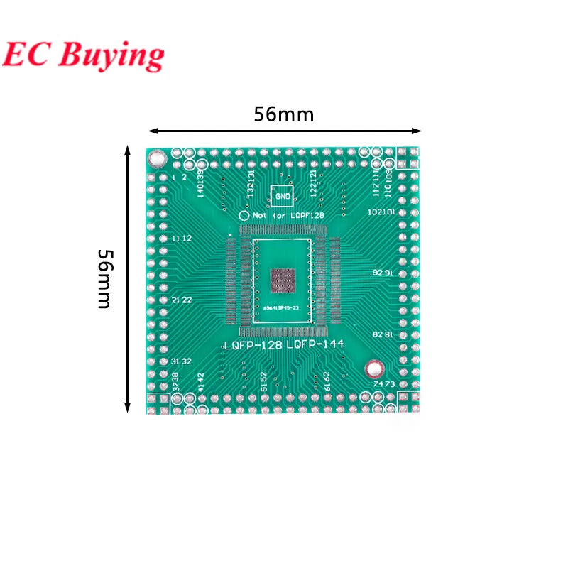1-10Pcs QFP EQFP TQFP LQFP144 LQFP128 SMD Turn DIP Adapter PCB Pinboard SMT to DIP128/144 Converter 0.5mm Pitch IC Test Transfer