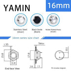 5pcs 12/16/19/22/25/30mm Ultra Short Electric Waterproof Power Reset Momentary Pressure Mini Push Button Switch Silver Black