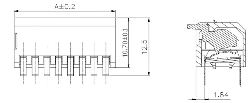 5Pcs Slide Type Switch Module 1 2 3 4 5 7 8 10PIN /1.27/2.54mm Position Way SMD/DIP Pitch Toggle Switch Snap Switch Dial Switch