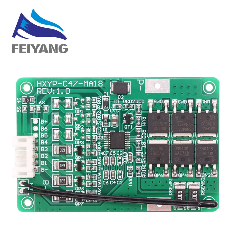 SAMIROB 4S/5S/6S/7S BMS 16.8V 21V 20A 18650 Li-ion Lmo Ternary Lithium Battery Charger Protection Board Balance With heat sink