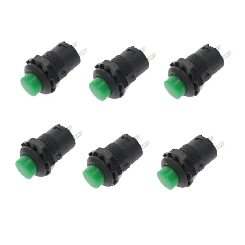6pcs 12mm self-locking Momentary push button switches 3A /125VAC 1.5A/250VAC Minitype Push Button Switch DS-227 427 DS-228 428