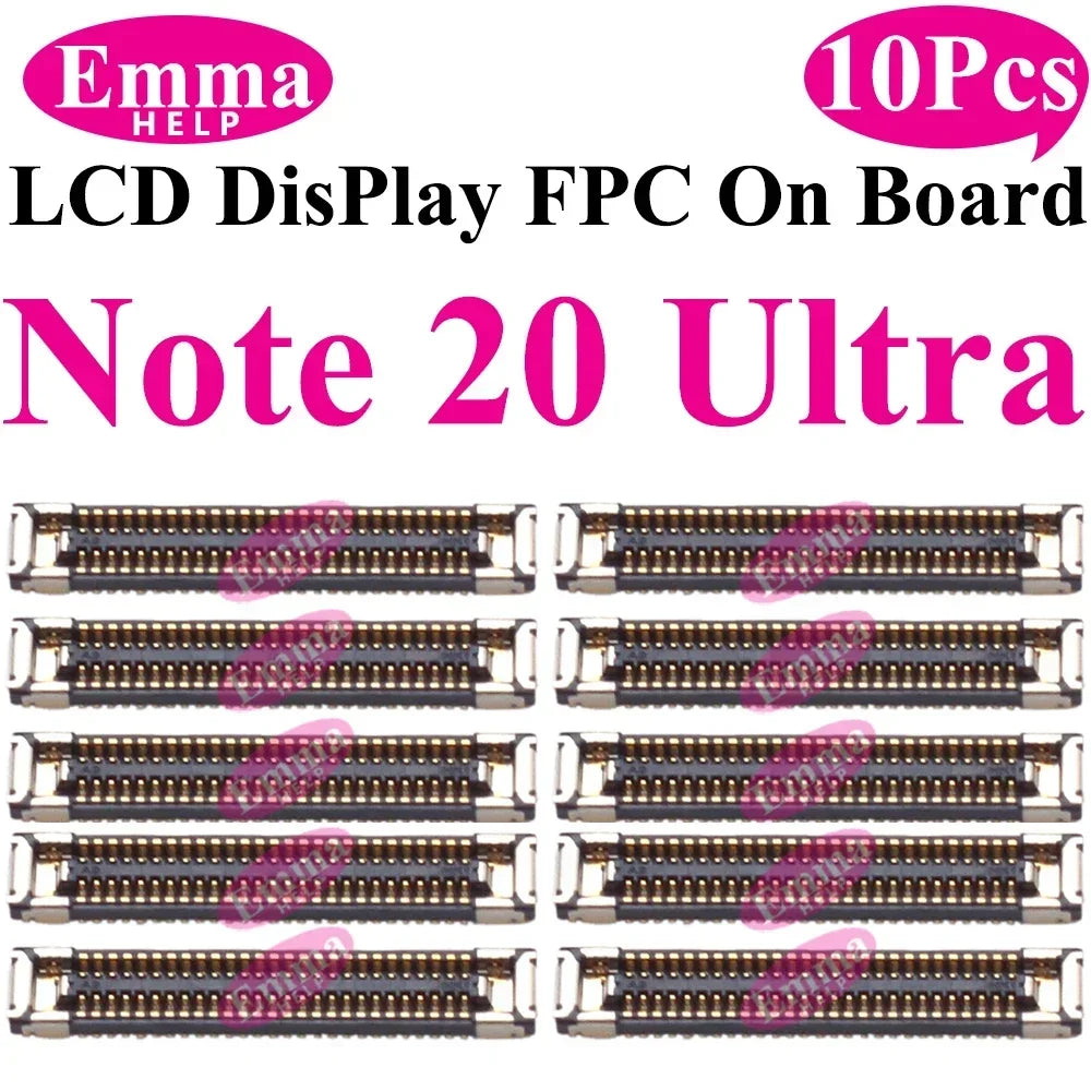 10Pcs Display Connector On Board for Samsung S24 Plus S23 Ultra S22 S21 S20 FE Note 20 S10 LiteLCD Screen FPC On Mainboard Plug