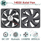 Gdstime 140mm Fan 24V 12V 5V Cooler 140*25MM Case CPU Fan 14025 Radiator Fan for Home Mechanical Equipment,Humidifiers Cooling