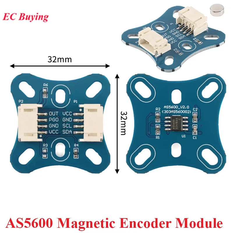 5Pc/1pc AS5600 Magnetic Encoder Module TLE5012 MT6701 MT6816 MT6826S AK09911C KTH7824 3144E Sensor Induction Control Door Switch