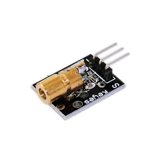 2pcs/lot KY-008 3pin 650nm Red Laser Transmitter Dot Diode Copper Head Module for arduino DIY Kit