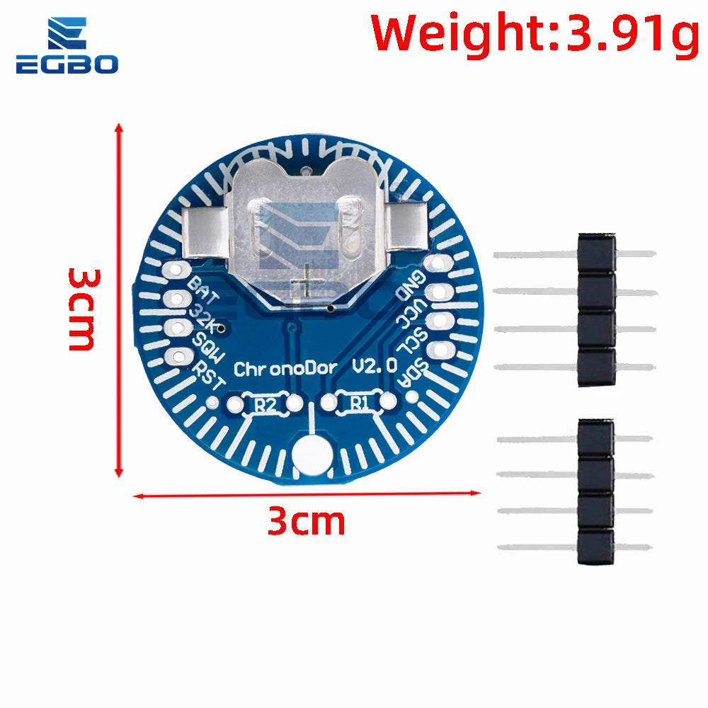 DS3231 ChronoDot V2.0 Precision RTC Module w/ Temp Compensation & I2C - Battery Backup for Arduino/RPi, IoT/DIY