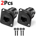 3-1PCS Cat6 RJ45 Panel Mount Adapter Female-to-Female Ethernet Pass-Through Connector RJ45 Shielded D-Type Ethernet Bulkhead
