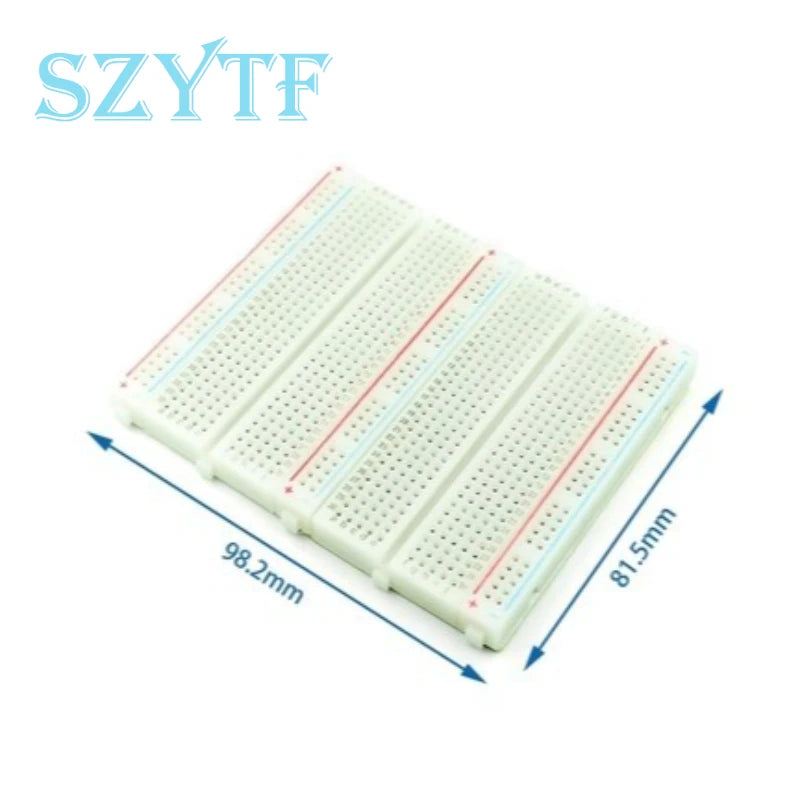 MB-102 MB102 Breadboard 830 Point Solderless PCB Bread Board White/Transparent Test Develop DIY For Arduino