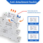 1PCS Slim Relay HF-41F 5V 12V 24V High Frequency Relay Base DIN Rail Relay 41F-5-ZS41F-12-ZS41F-24-ZS LED 6A