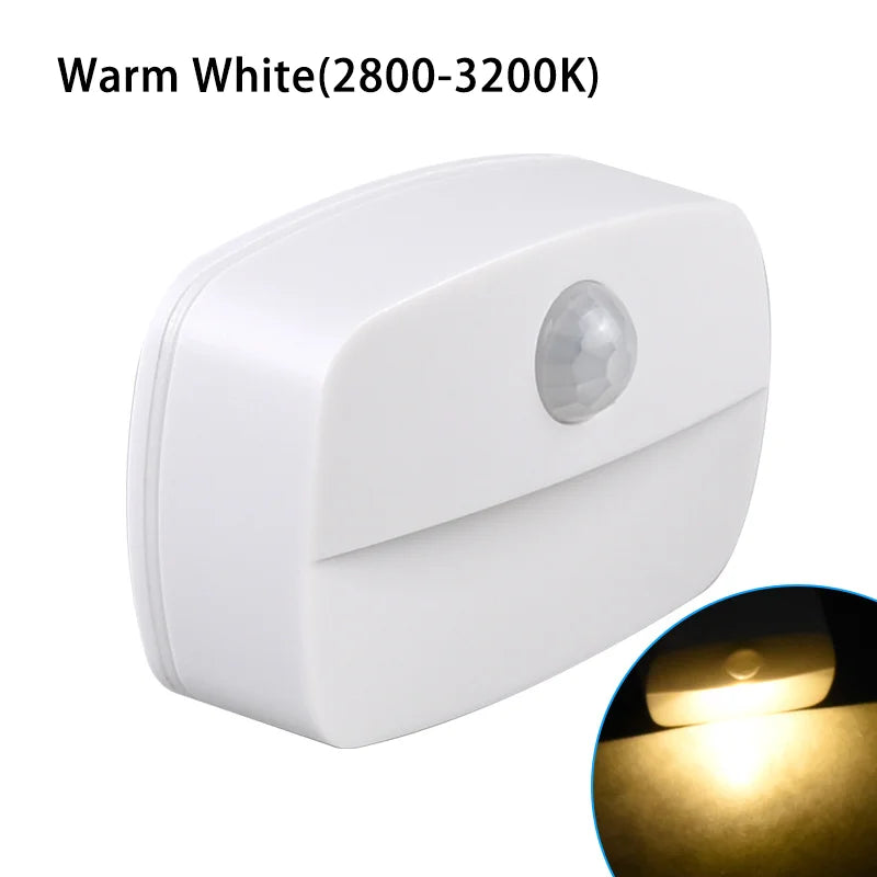 1/3/6 Pack Motion Sensor Night Light Battery Powered AAA Stick Anywhere Auto on Off Soft Light for Wardrobe Bedside Bathroom