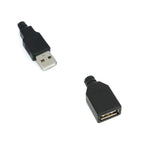10 Sets DIY USB 2.0 Type-A Male Connector - 4-Pin Solder-Type Black Plastic Shell Adapter for Data Connection