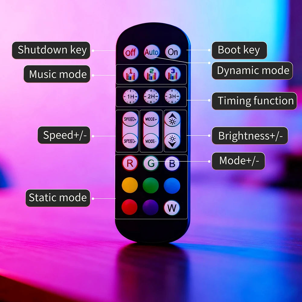RGB Screen Backlight Strip Light 5V USB Bluetooth 24Keys Remote Kit Music Sycn Atmosphere APP Dreamy for Party Gaming Room Decor