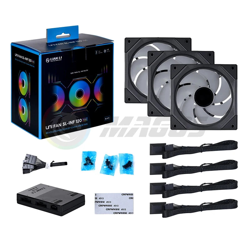 LIAN LI UNI FAN SL-INF 120 Infinity Mirror Fan RGB Case Radiator Cooler Gen.3 40 Leds L-Connect 3 120MM 140MM ARGB 5V 1/3Pcs