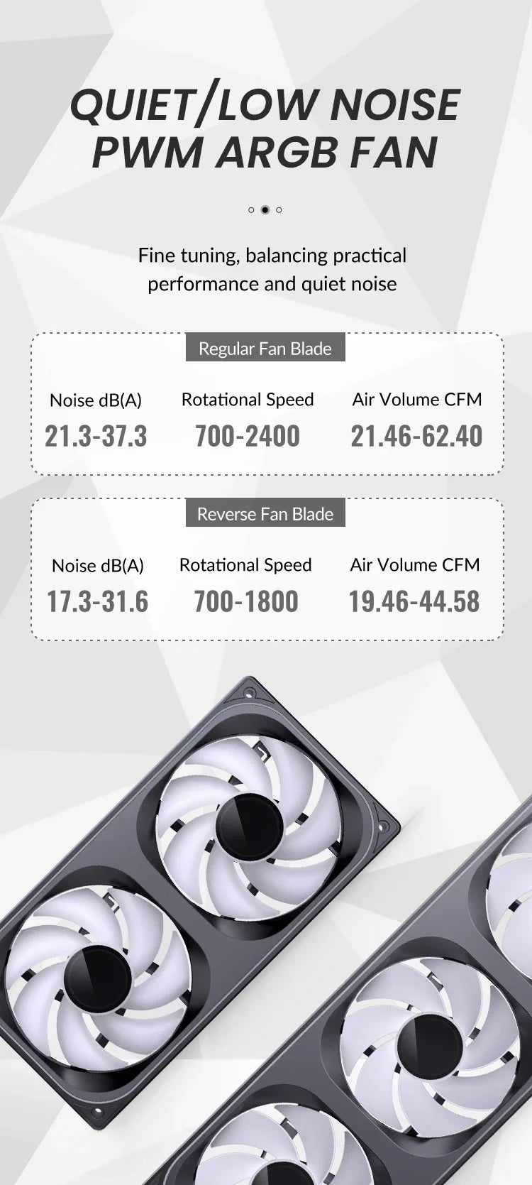 Jonsbo ZB-120/240/360 ARGB Computer case fan,4 sides Infinity Mirror lighting effect/28MM thickness integrated cooling fan