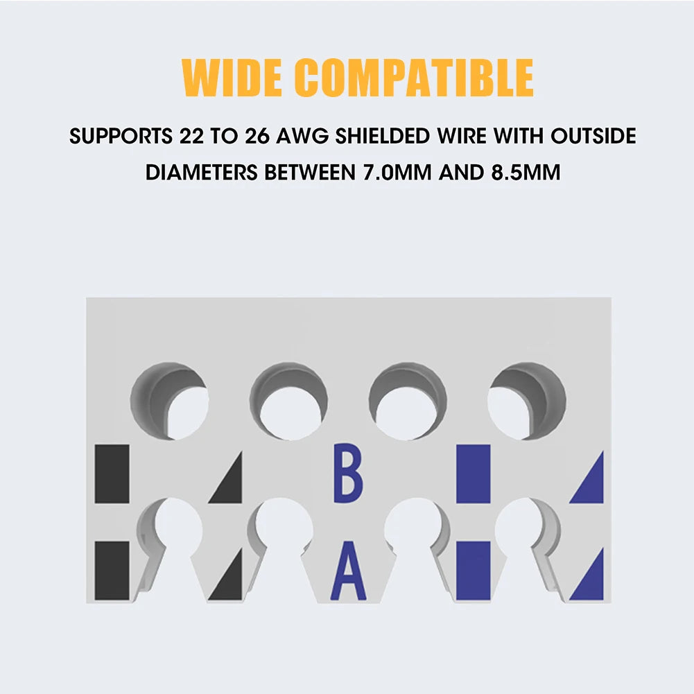 Metal Shielded Tool Free Easy Termination Plug CAT6A/CAT7/CAT8 Gold Plated Field Termination Connector RJ45 Network Connector