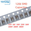 50PCS 1206 15PF 50V 100V 250V 500V 1000V 2000V 3000V ±5% 150J C0G NPO SMD Chip Multilayer Ceramic Capacitor