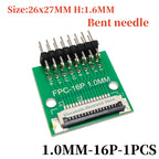 FFC/FPC Adapter Board with Soldered 1.0MM Flip Cover Lower Connector Straight or Bent Pins Available, 4/6/8/10/12/14/16/20/30P