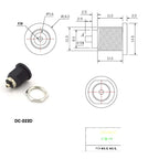 DC002/004/DC005/015 Power Socket 3.5x1.3mm 5.5x2.1mm 5.5x2.5mm DC Power Socket USB Three-Leg Direct Plug Socket Female Connector