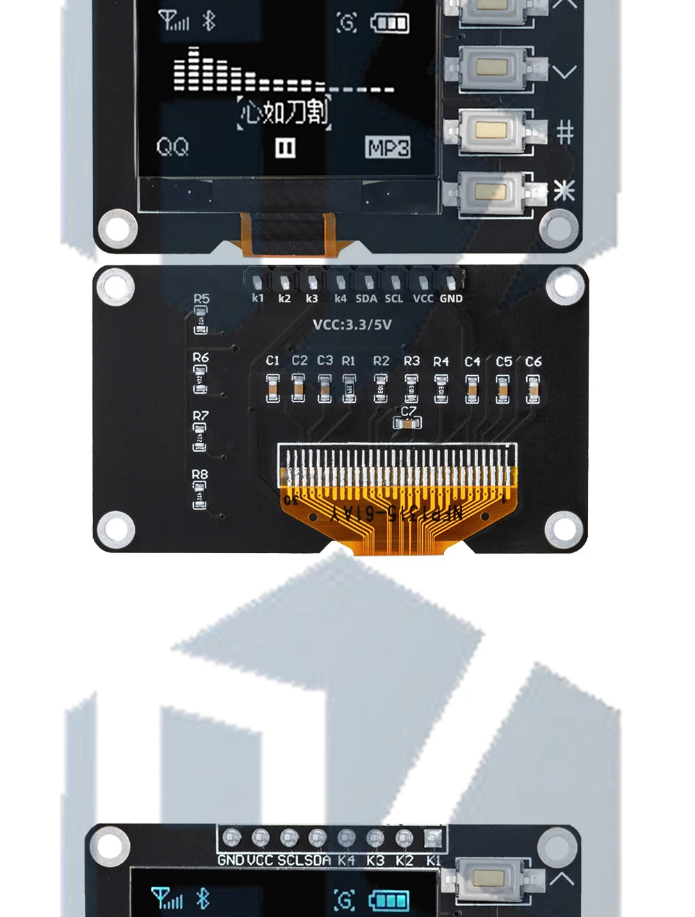 1.3 inch oled IIC Serial White OLED Display Module 128X64 I2C SSD1306 12864 LCD Screen Board VDD GND SCK SDA for Arduino
