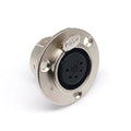 3/4/5pin Round Male/Female Metal XLR Speaker Panel mount socket Connector Adapter Audio Microphone Socket