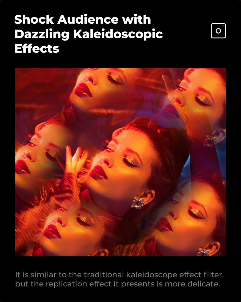 K&F CONCEPT Effects Filters Kaleidoscope Prism/Spiral Halo/Split Diopter/Motion Blur/4 6 8 Points Camera Lens Filter Photography