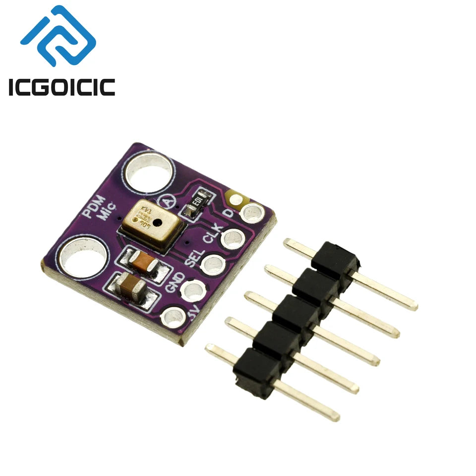 MP34DT01/MP34DT05 Digital MEMS Microphone Module – PDM Output, 64dB SNR, 20Hz-20kHz for STM32 Raspberry Pi