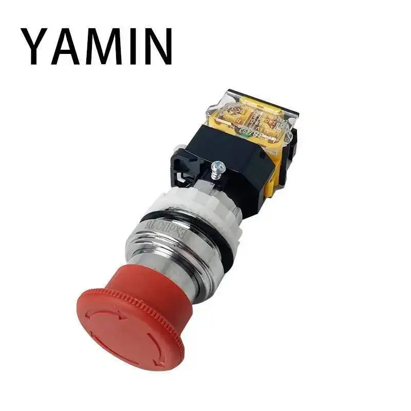 EX Emergency Stop Push Button Switch Explosion-proof Metal Aluminium Alloy Mushroom Head 4 Screws Terminals