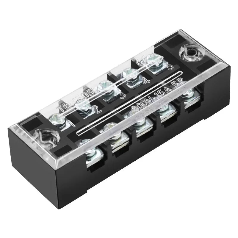 10PCS TB-1503/TB-1506 15A TB-2503/TB2506 600V 15A Dual Row Strip Screw Terminal Block wire Fixed Wiring Board connector