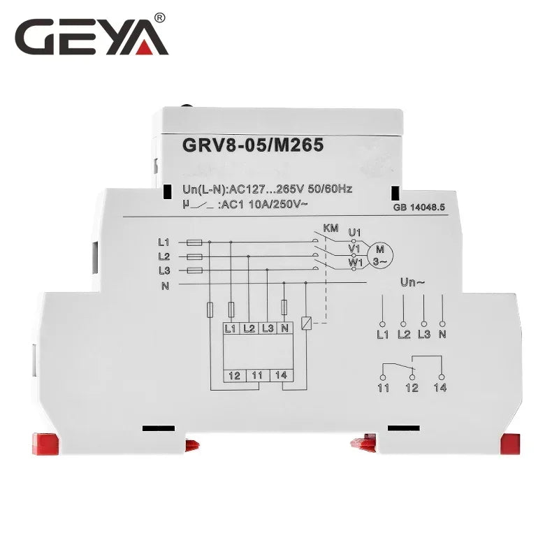 GEYA GRV8-05 Voltage Protection Relay with Phase Sequence Phase Failure Asymmetry Delay Time FunctionAC220V-460V