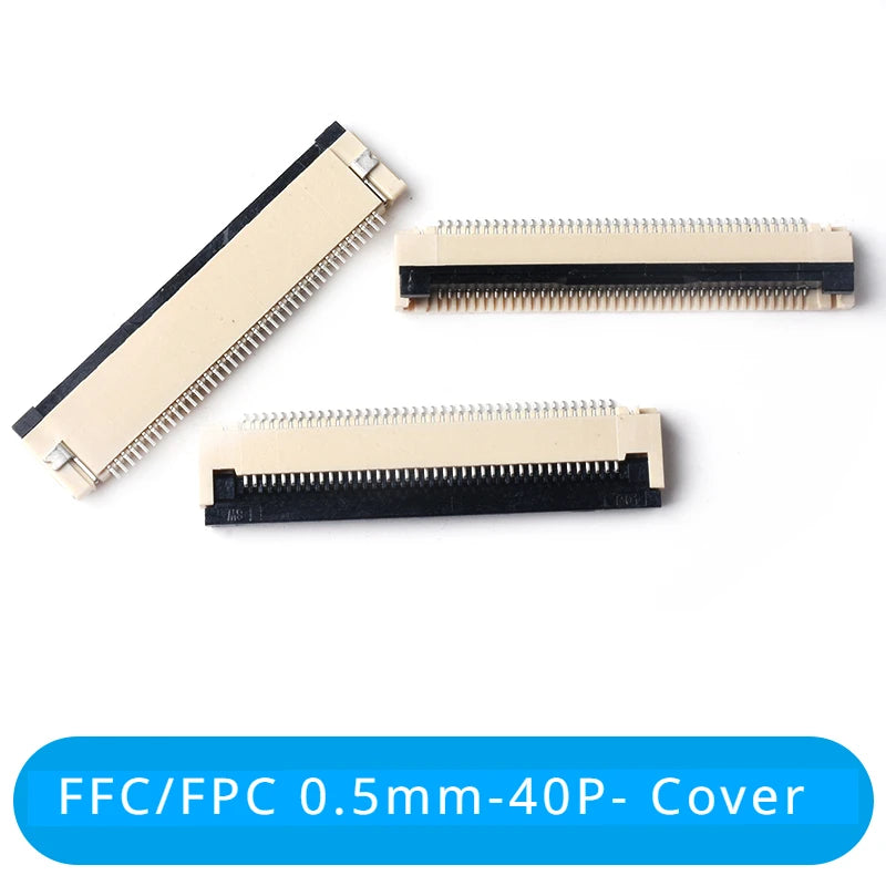 50Pcs/lot FFC FPC Connector 0.5mm 1.0mm 4P/6P/8P/10P/12/14/16/20/24/30/32/40P Pin Flip Type Ribbon Flat Connector Bottom Contact