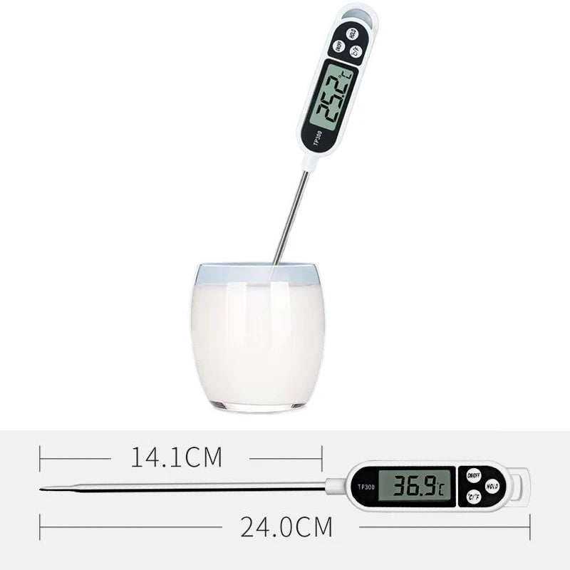 Digital Kitchen Thermometer LCD Display TP300 Electronic Food Thermometer LCD Display Digital Temperature MeasuringTool for Meat