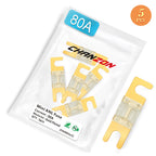 5pcs Gold Plated Mini AFS ANL Bolt Fuse 30 40 50 60 70 80 100 125 150 Amp A 5V 12V 24V 32V Car Auto Audio Bolt-on Fusee
