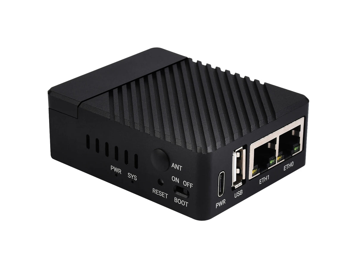 Waveshare Mini Dual Gigabit Ethernet Base Board USB 2.0 Raspberry Pi CM4 Carrier Board, Router Board for Raspberry Pi CM4