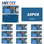 1-10pcs MT3608 DC-DC Adjustable Boost Module 2A Boost Plate Step Up Module with MICRO USB 2V-24V to 5V 9V 12V 28V