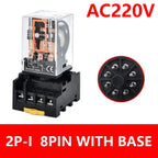 5/10Set MK2P-I MK3P-I Electromagnetic Relay Intermediate Small Relay with Base 8 Pin 11 Pin AC/DC 220V 24V