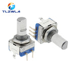 5PCS 20 Position 360 Degree Rotary Encoder EC11 5Pin Handle Long 15MM Audio Digital Potentiometer Without Switch
