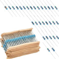 600pcs Resistor Kit 10 Ohm-1MOhm Resistors 1/4W ±1% Carbon Film Single Resistor Electrical Electronics 30 Value