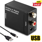 Analog To Digital ADC Audio Converter Optical Coax RCA Toslink Audio Sound Adapter SPDIF Adaptor for Apple TV for Xbox 360 DVD