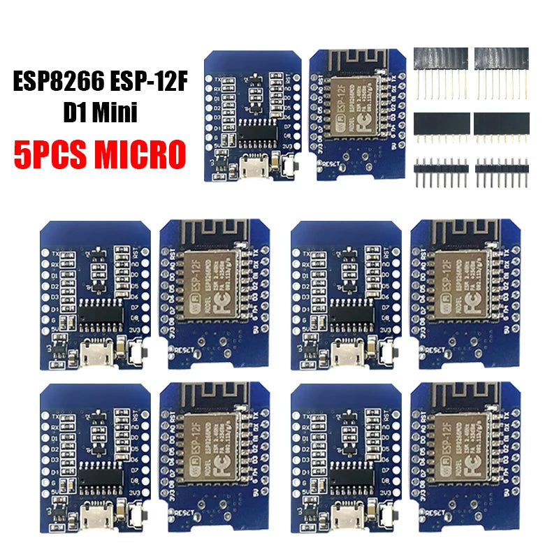 XCW WeMos D1 Mini TYPE-C/Micro USB ESP8266 ESP-12F CH340G V2 Module WiFi D1 Mini Development Board 3.3V With Pin For Arduino