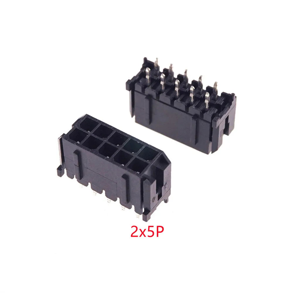 10-500 Pcs PCB Male Header Pin Vertical Through Hole 2 4 6 8 10 12 14 16 18 20 24 Circuits Molex 43045 Micro-Fit 3.0 mm Dual Row