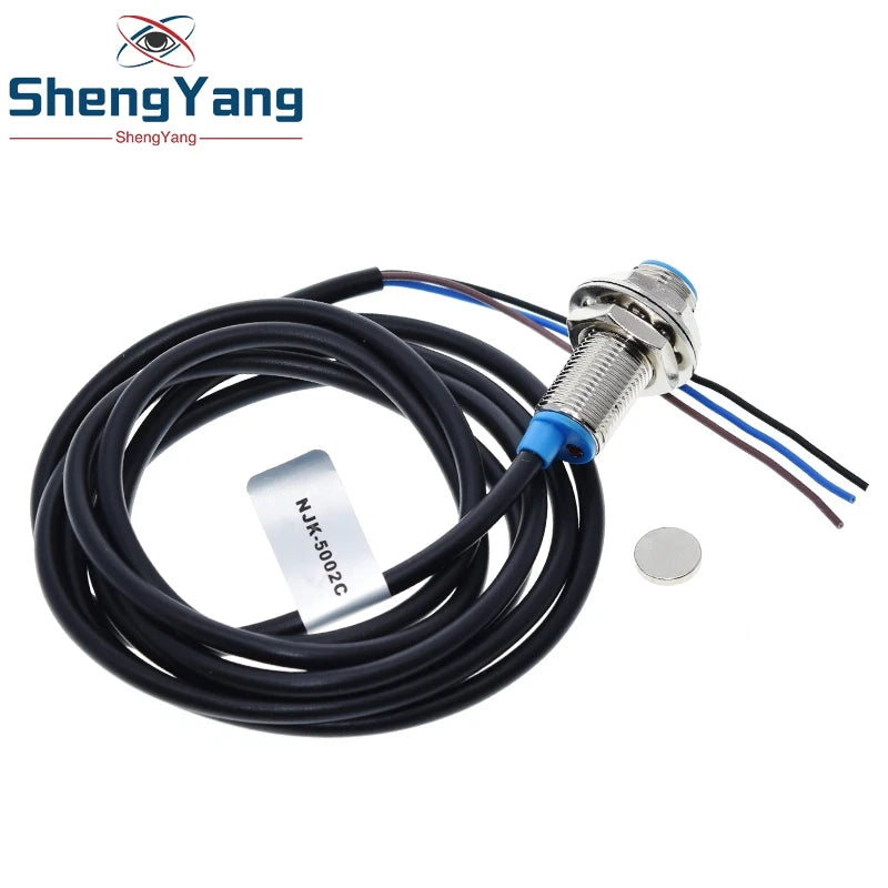 1/2/5pcs TZT NJK-5002C Hall Effect Sensor Proximity Switch NPN 3-Wires Normally Open + Magne
