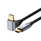USB3.1 Gen2 full-featured HD output 100W three-dimensional elbow screen projection type-c to type-c Male to Female cable
