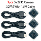 3pcs OV2735 USB Camera 100° No Distortion 30FPS for Autodarts.io Dart Scoring Raspberry Pi Mac Linux
