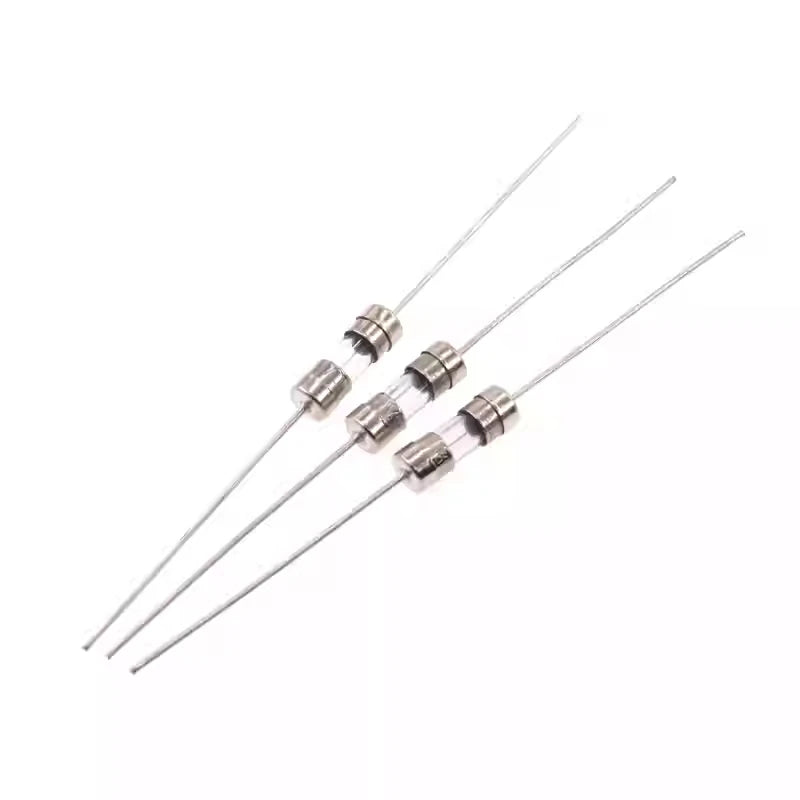 10pcs 0.5A 1A 1.5A 2A 3A 3.15A 4A 5A 6.3A 8A 10A 15A 250V 3.6x10mm Lead Wire Fast/Slow Blow Glass Fuse Tube 3.6*10