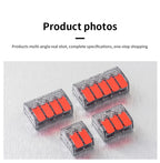 JINH 50 Pcs Quick  Compact Lever Parallel Electrical Splitter Equipment Connectors, Fast Wire Connector Terminal Blocks 34-11AWG